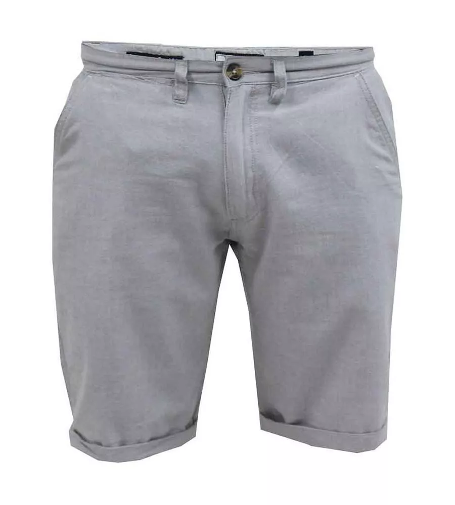 Grey Oxford Chino Shorts (NEWGATE) for Big Men by D555