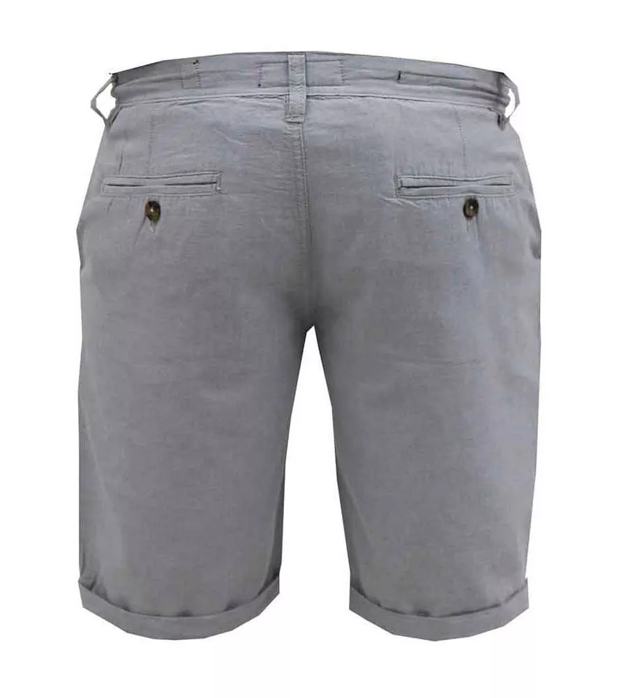 Grey Oxford Chino Shorts (NEWGATE) for Big Men by D555