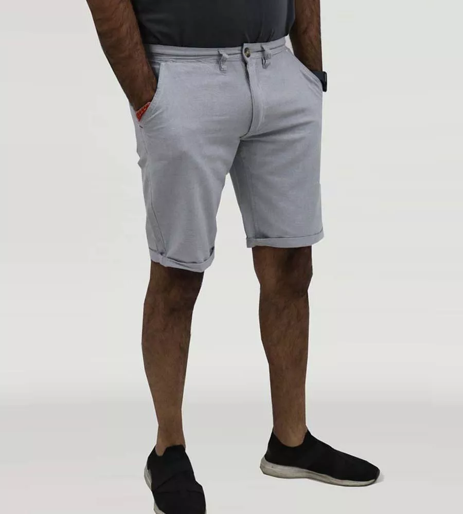 Grey Oxford Chino Shorts (NEWGATE) for Big Men by D555