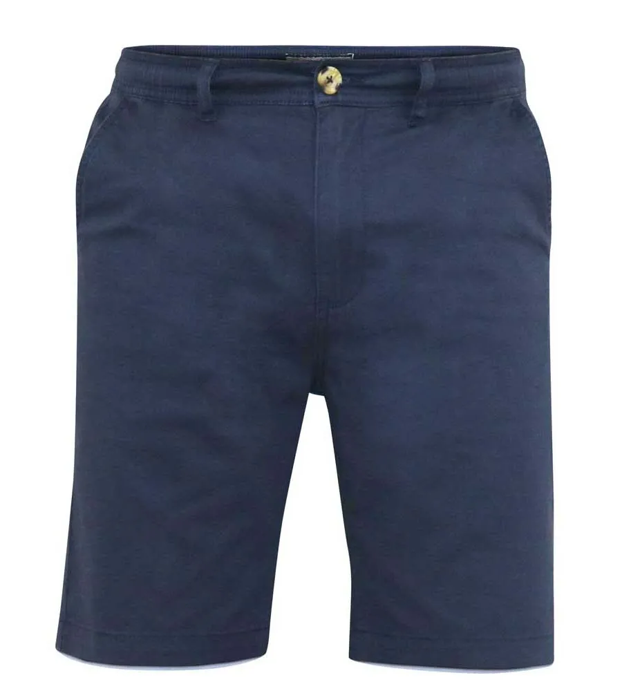 Big Mens Navy Stretch Shorts with Internal Drawcord by D555 (ARIES 1)