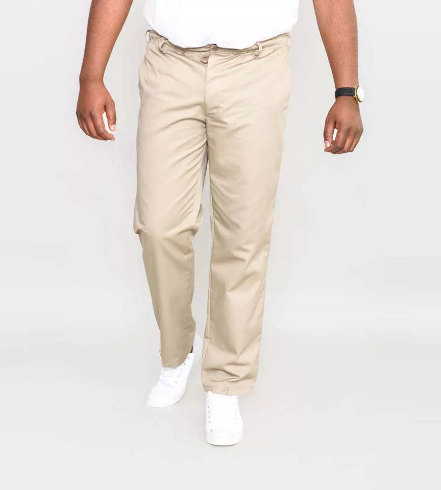 D555 Big Mens Rugby Trousers Full Elasticated Waist (BASILIO STONE)