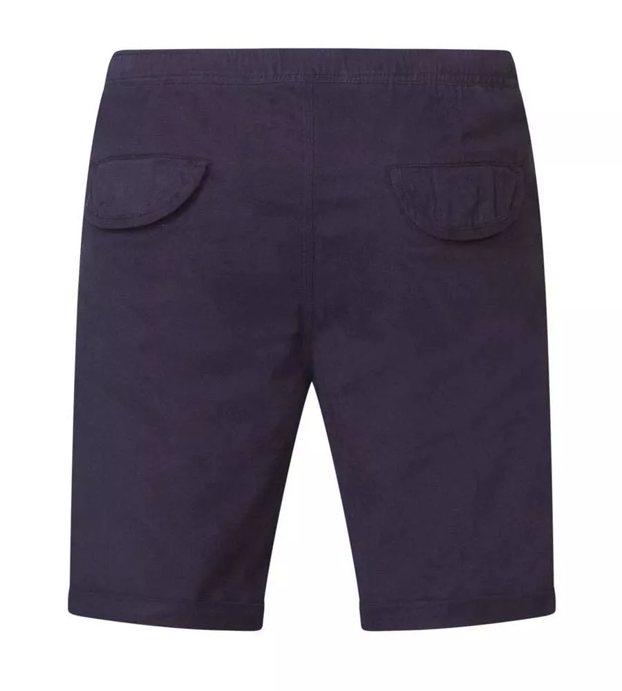 Navy Rugby Shorts With Elasticated Waistband & Drawcord (GARETH) for Men by D555