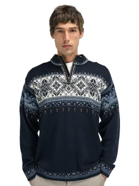 Dale of Norway Men's Blyfjell Sweater in Navy/Off White/Blue Shadow