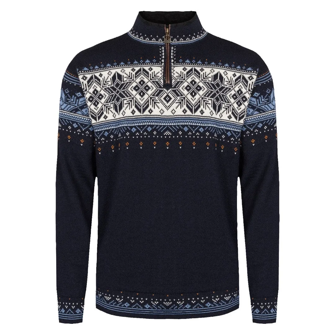 Dale of Norway Men's Blyfjell Sweater in Navy/Off White/Blue Shadow