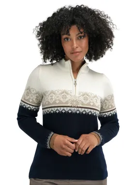 Dale of Norway Women's Moritz Sweater in Navy/Beige/Off White.