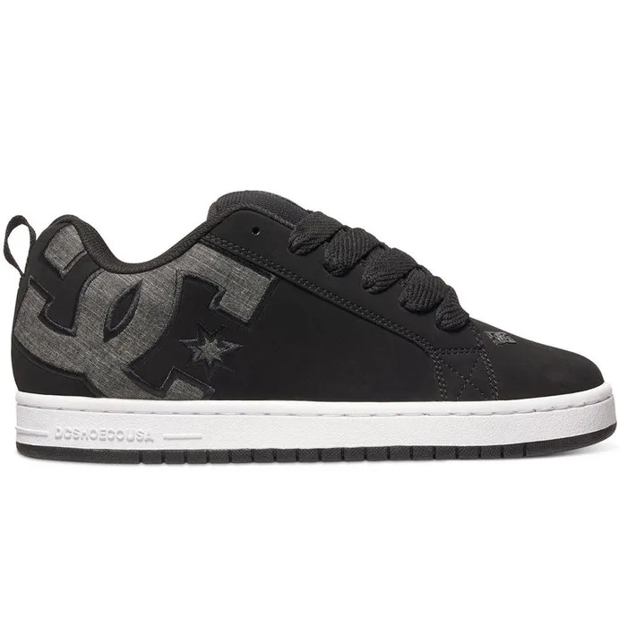 DC Court Graffik SE Men's Black Wash Skateboard Shoes