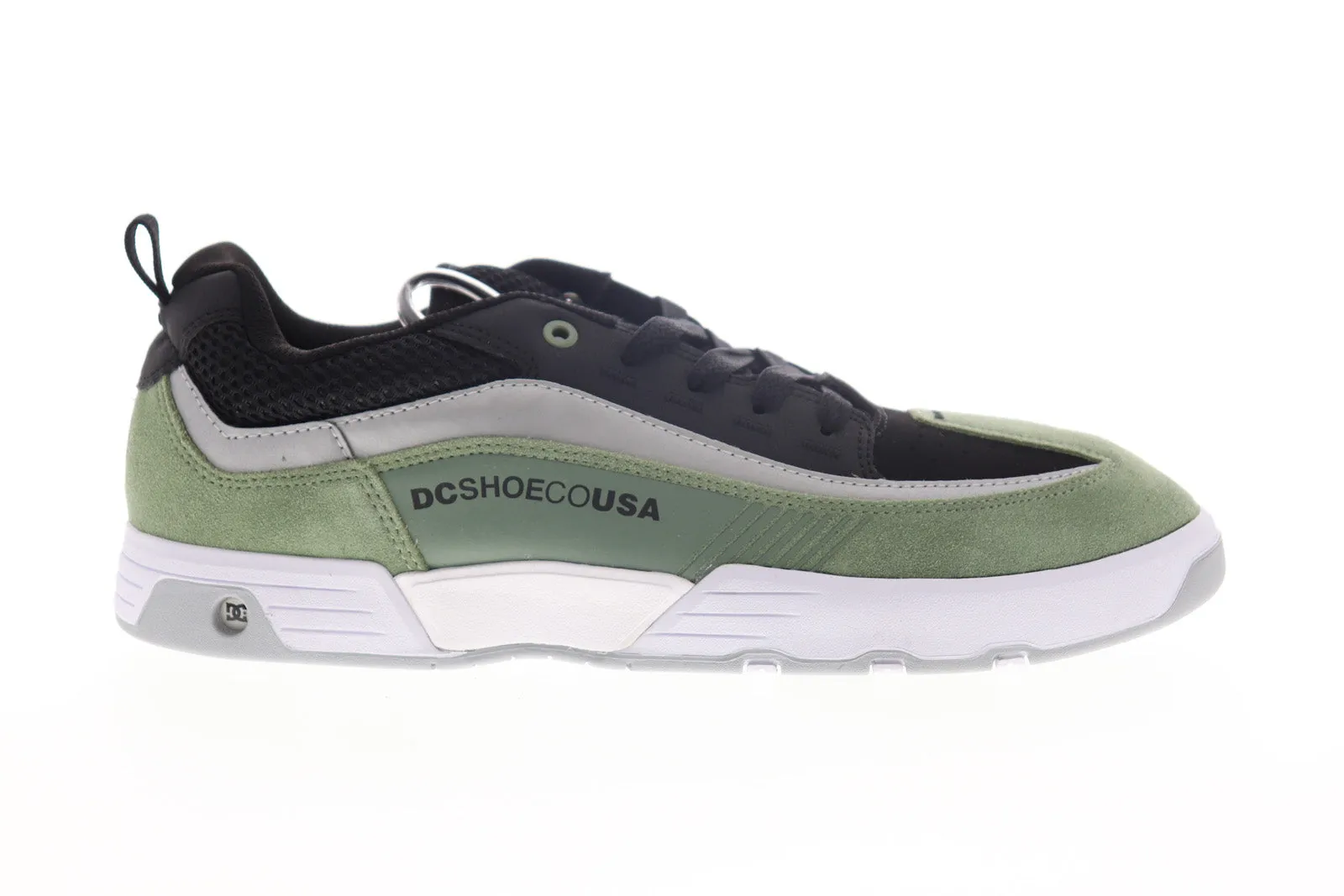 DC Legacy 98 Slim SE Men's Green Suede Skate Sneakers