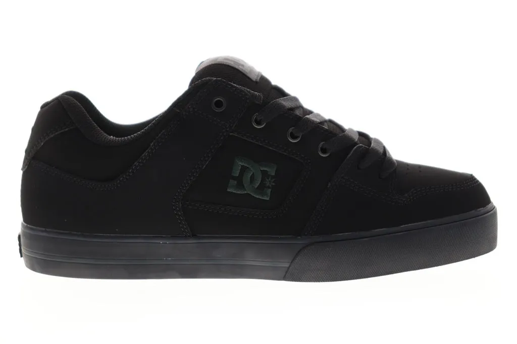 DC Pure 300660 Men's Black Nubuck Leather Low Top Skate Sneakers