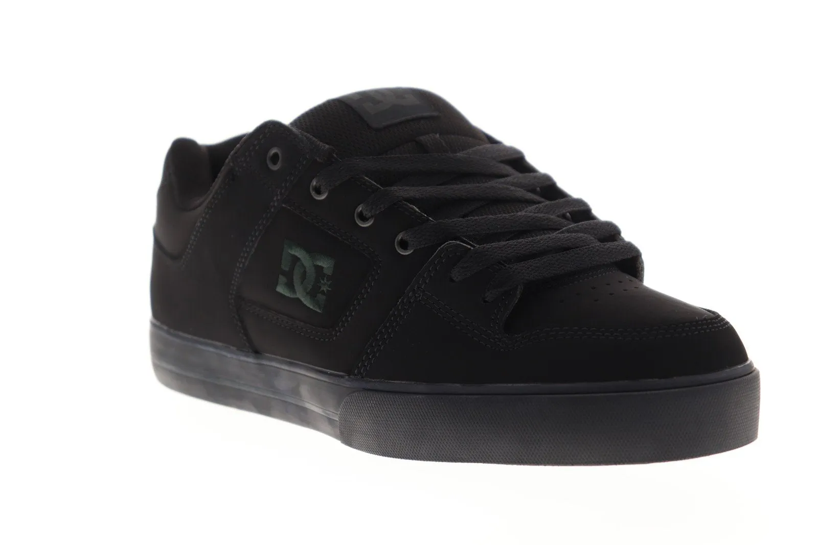 DC Pure 300660 Men's Black Nubuck Leather Low Top Skate Sneakers