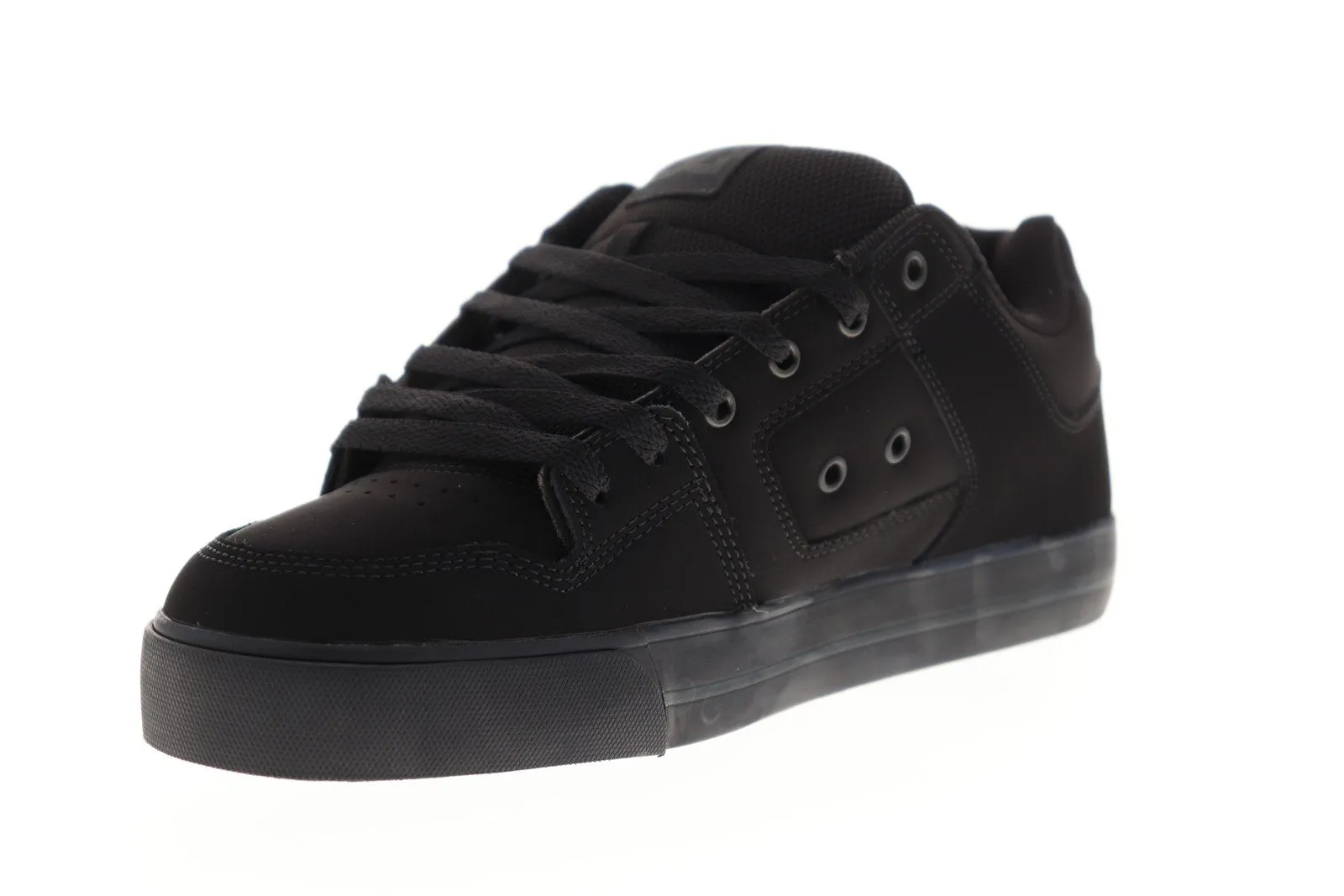 DC Pure 300660 Men's Black Nubuck Leather Low Top Skate Sneakers