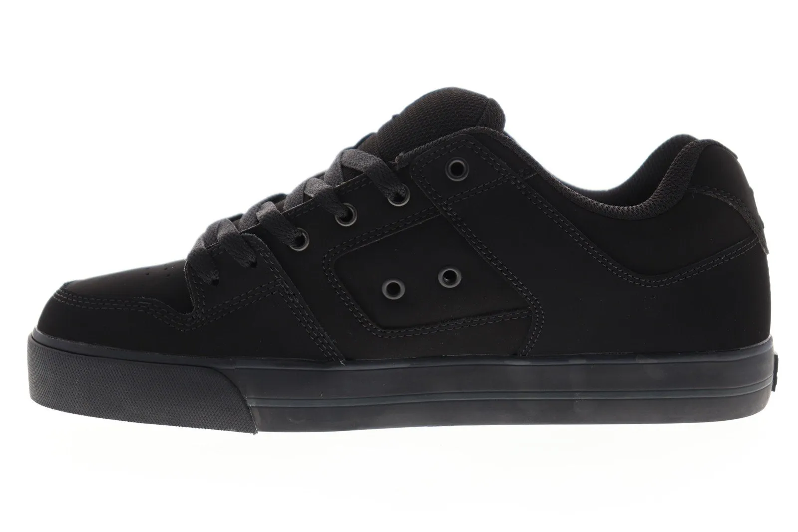 DC Pure 300660 Men's Black Nubuck Leather Low Top Skate Sneakers