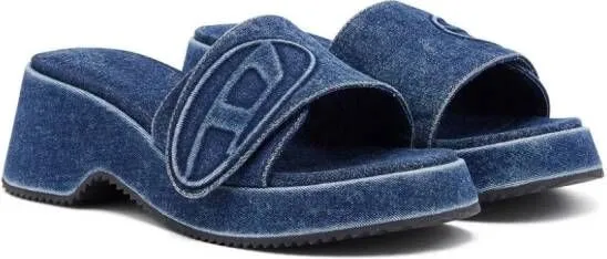 Diesel Sa-Oval D Pf W Denim Sandals Blue