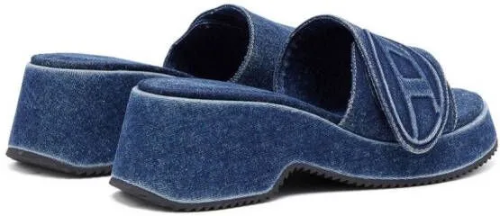 Diesel Sa-Oval D Pf W Denim Sandals Blue