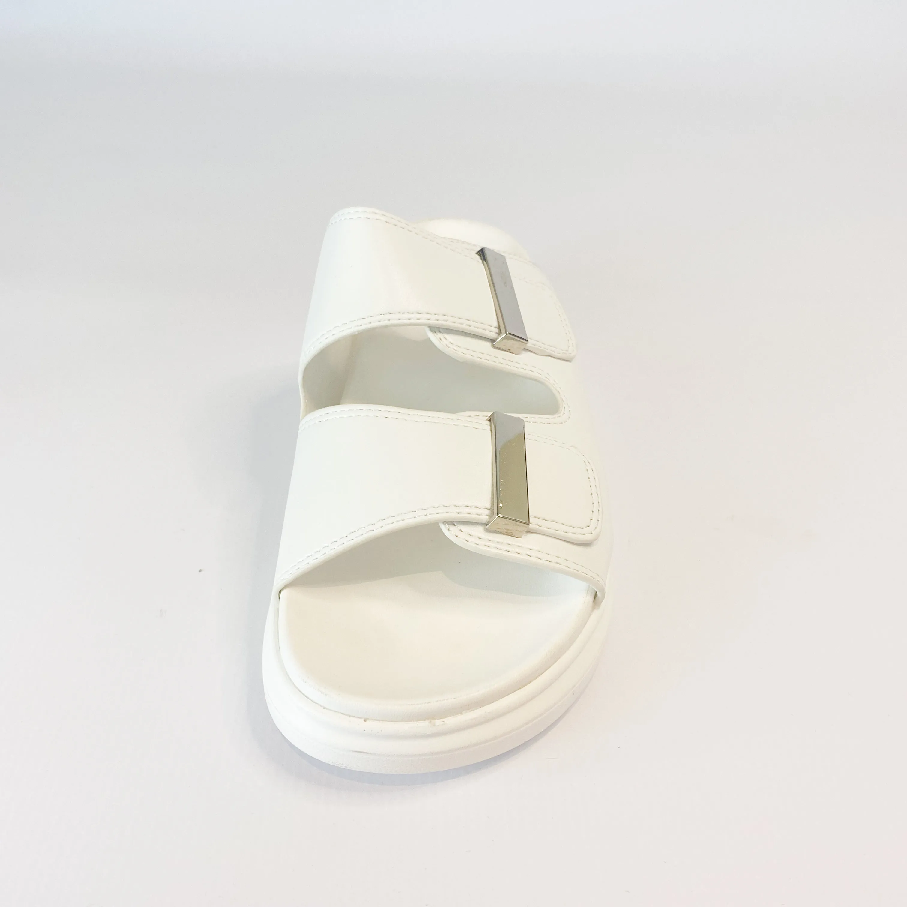 Double Strap White Sandal KG