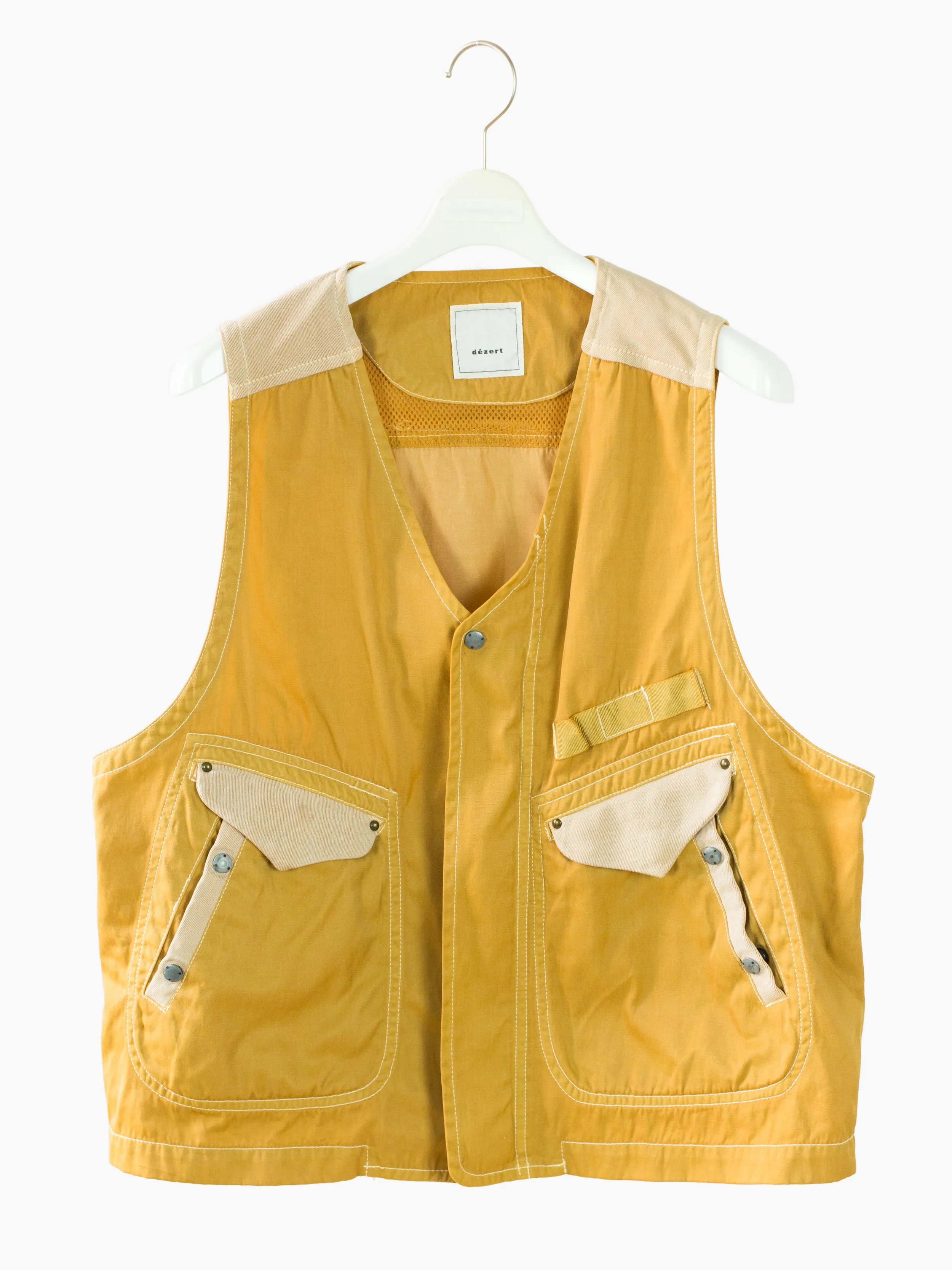 80s Style Orange Cargo Vest by Dézert