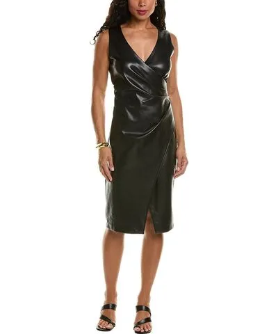 Elie Tahari Ruched Faux Wrap Sheath Dress for Women