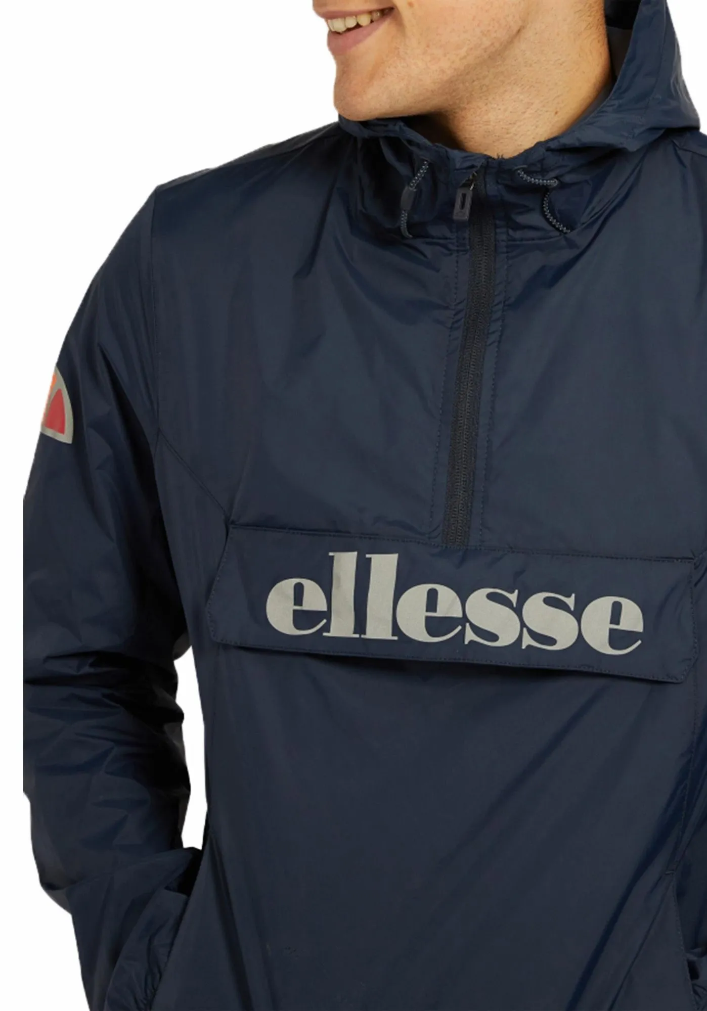 Ellesse Mens Acera Hooded Cagoule Jacket Navy Buy Now