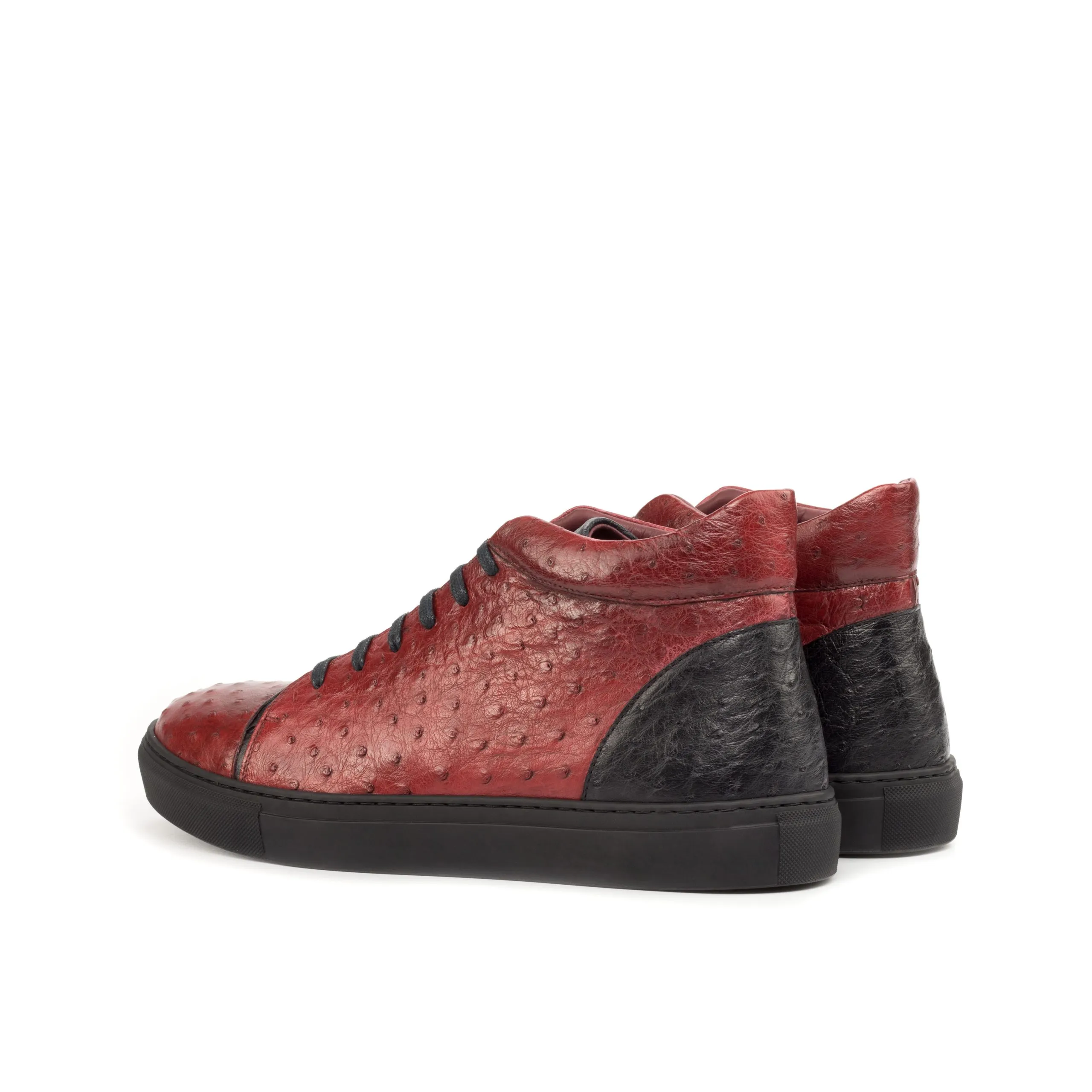 Exotic Leather High Top Sneakers