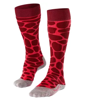 Falke SK4 Giraffe Women's Ski Socks - Merlot