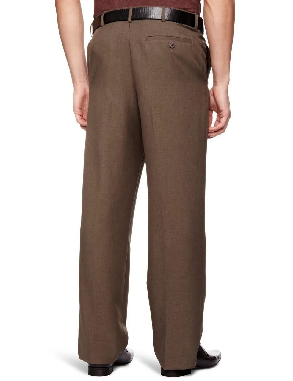 Taupe Marl Brown Farah Flexi Waist Trousers