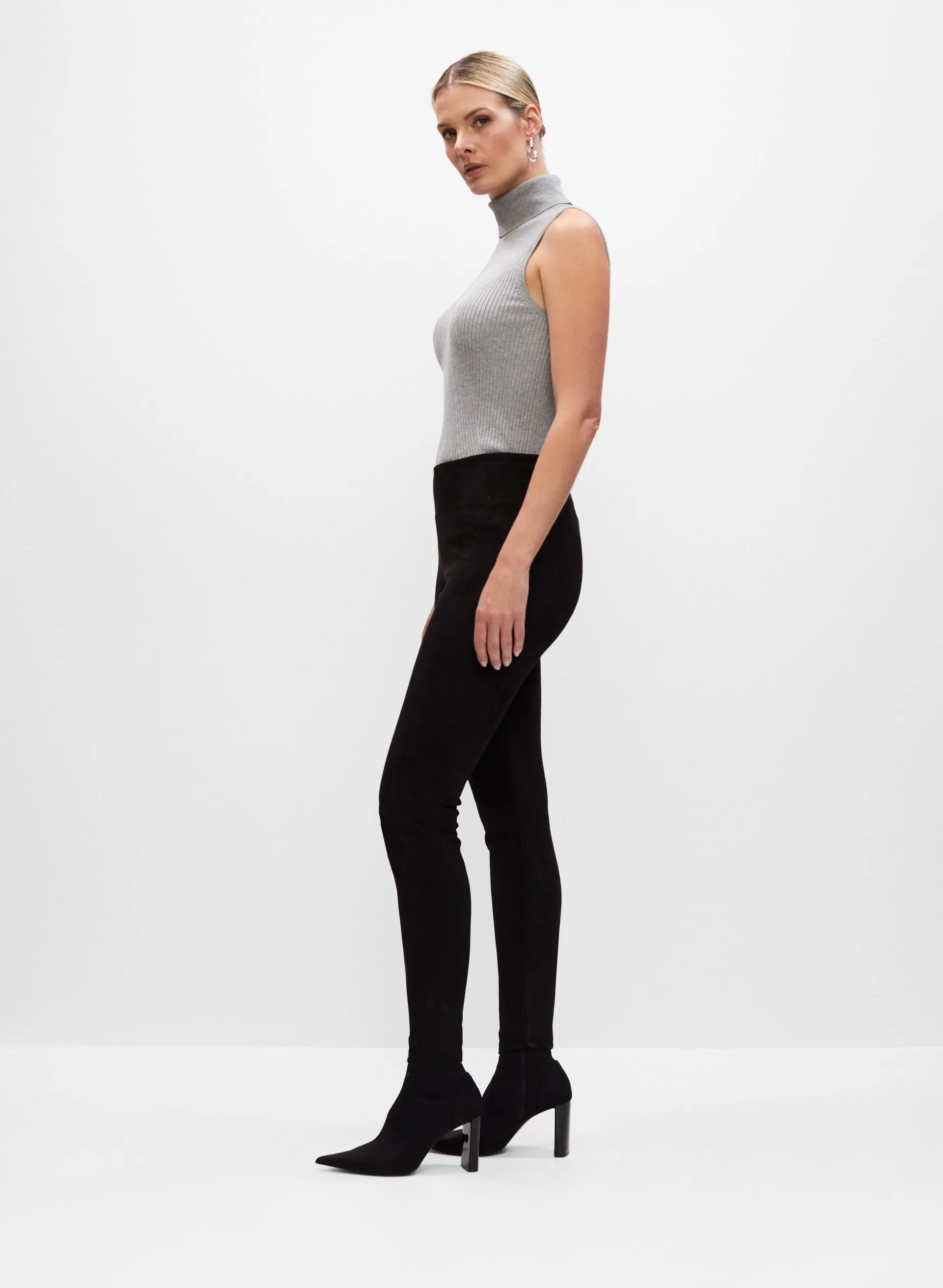 Faux Suede Leggings: Stylish Vegan Leather Pants