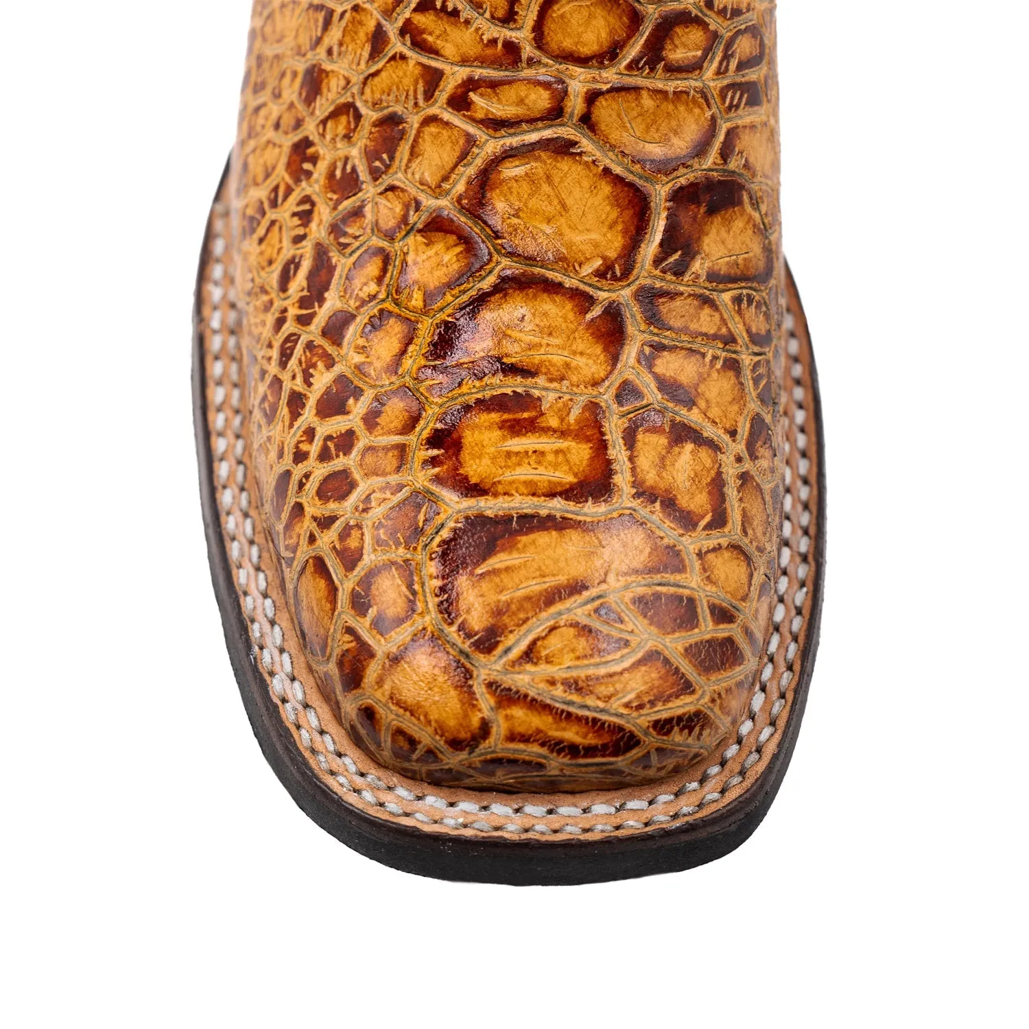 Men's Ferrini Cowboy Boots - Cigar Leather Turtle Design