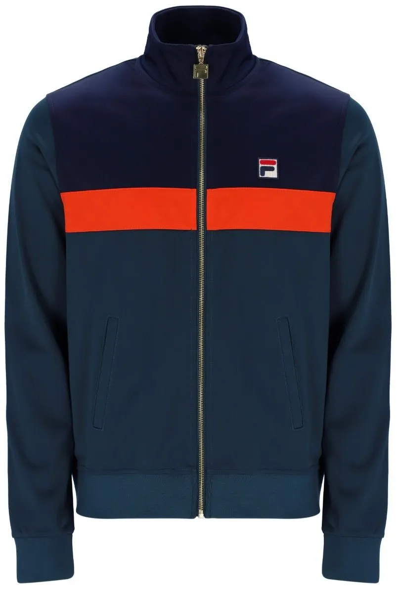 Fila Dark Teal Navy Mandarin Nash Track Jacket