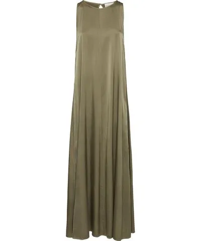 forte forte Sleeveless Silk Satin Long Dress Blend