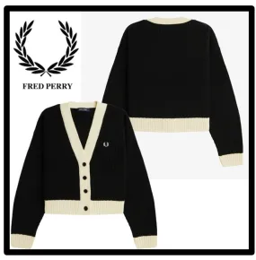 FRED PERRY Casual Style Street Style Logo Cardigans