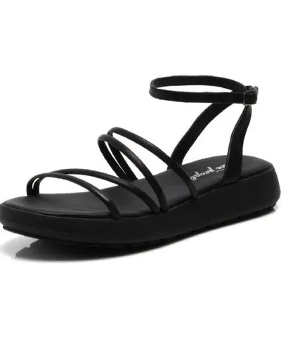 Vivienne Strappy Leather Flatform Sandals for Women by Free People