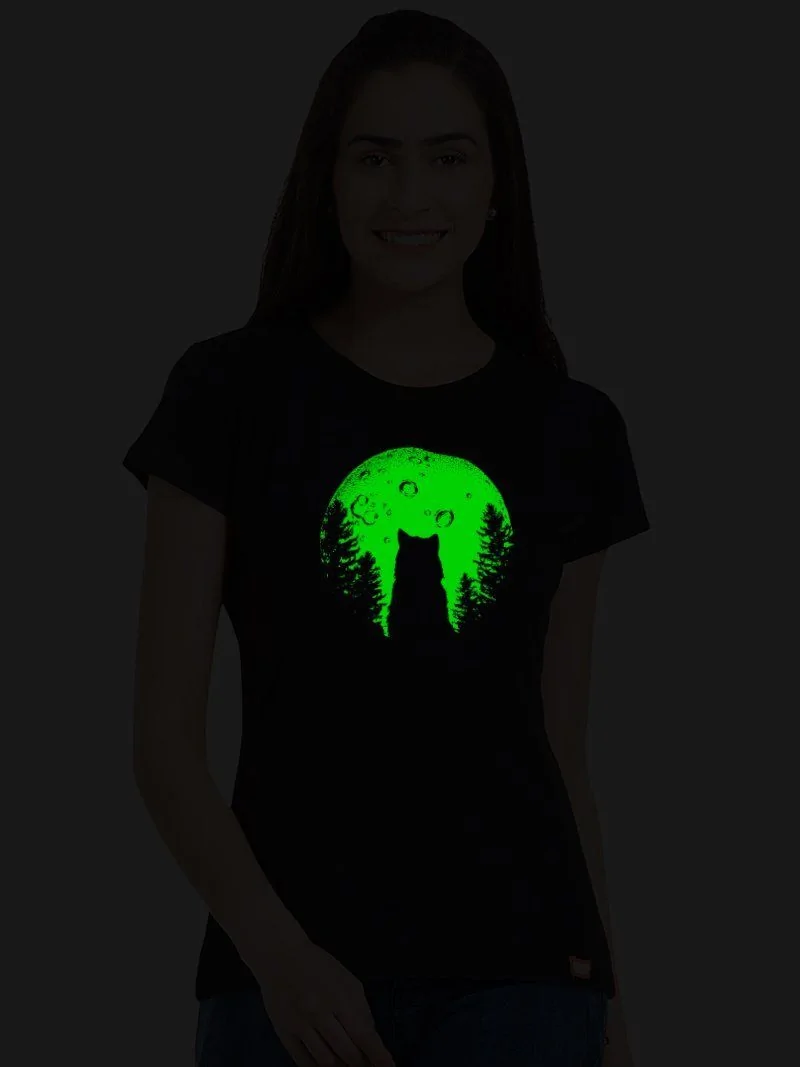 Glow In Dark Women's Wolf Tshirt