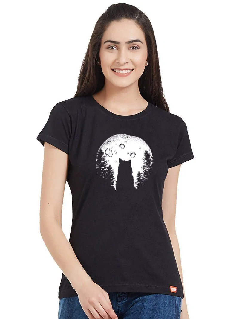 Glow In Dark Women's Wolf Tshirt