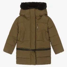 Green 2-in-1 Puffer Coat for Girls