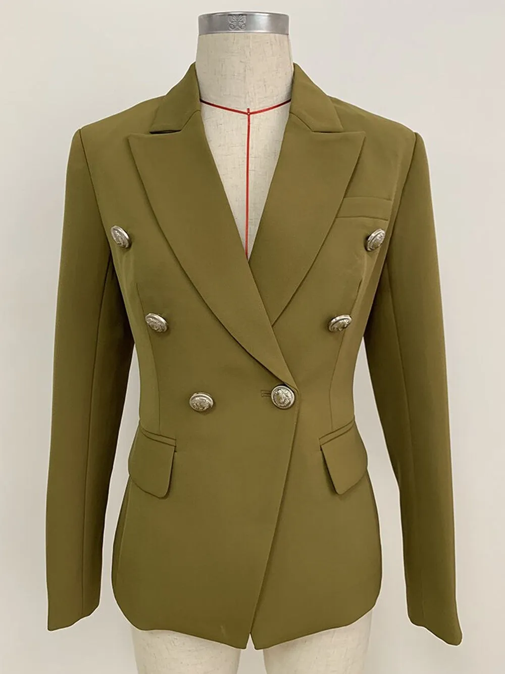 Green Double Breasted Blazer