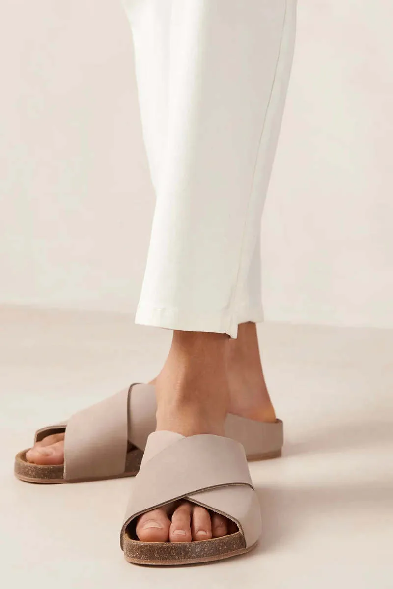 Grey Leather Sandals