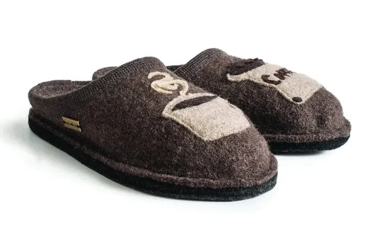 Haflinger Brown Knit Wool Sneakers for Women and Men