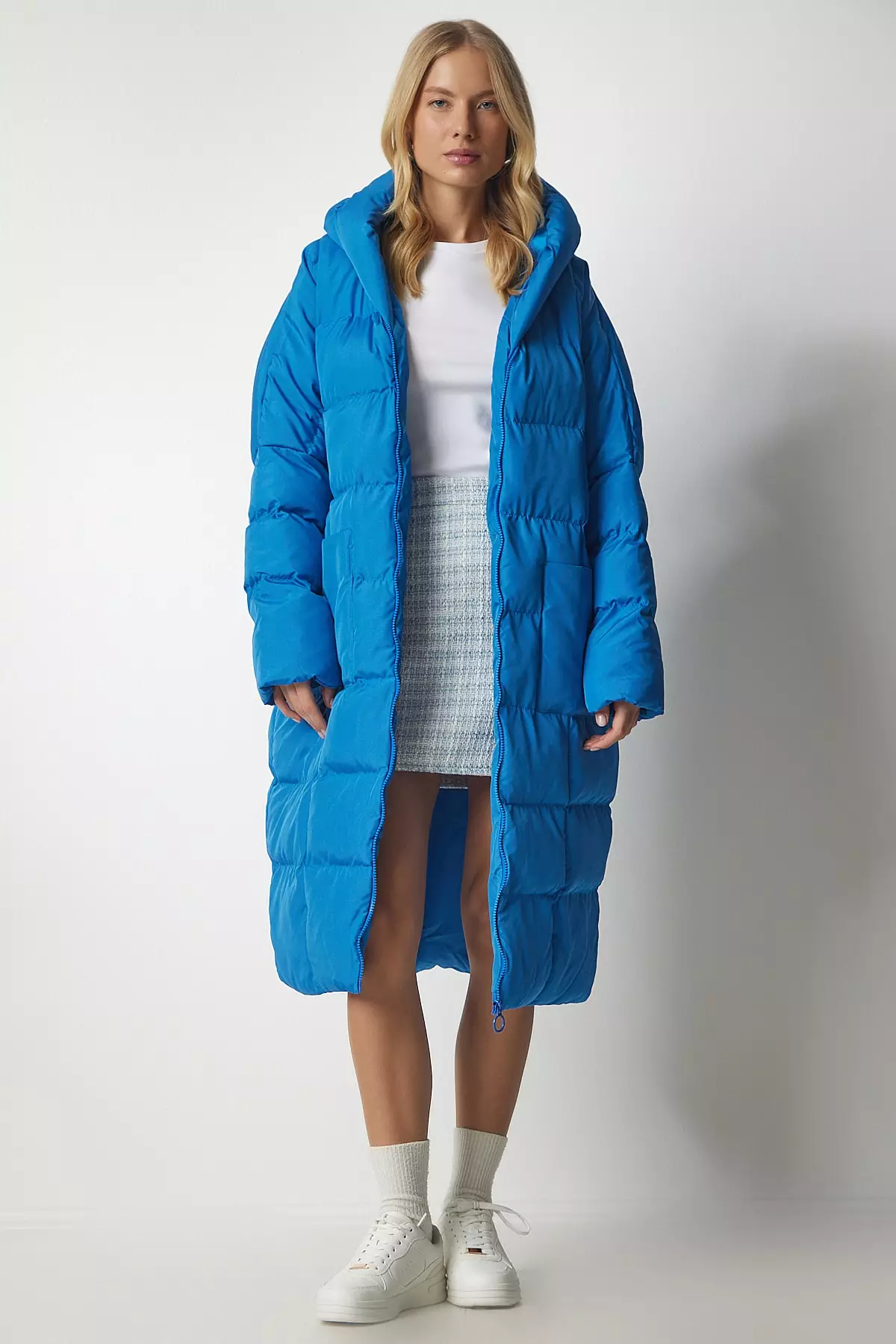 Inflatable Hooded Coat for Women in Istanbul - Happiness Long Coat