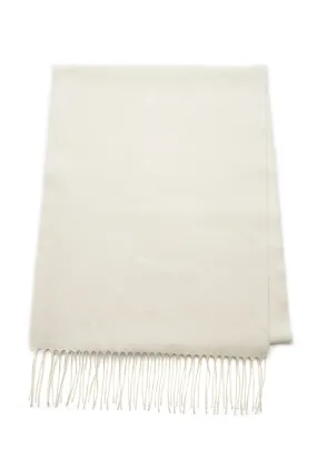 Ivory Silk Cashmere Blaine Scarf