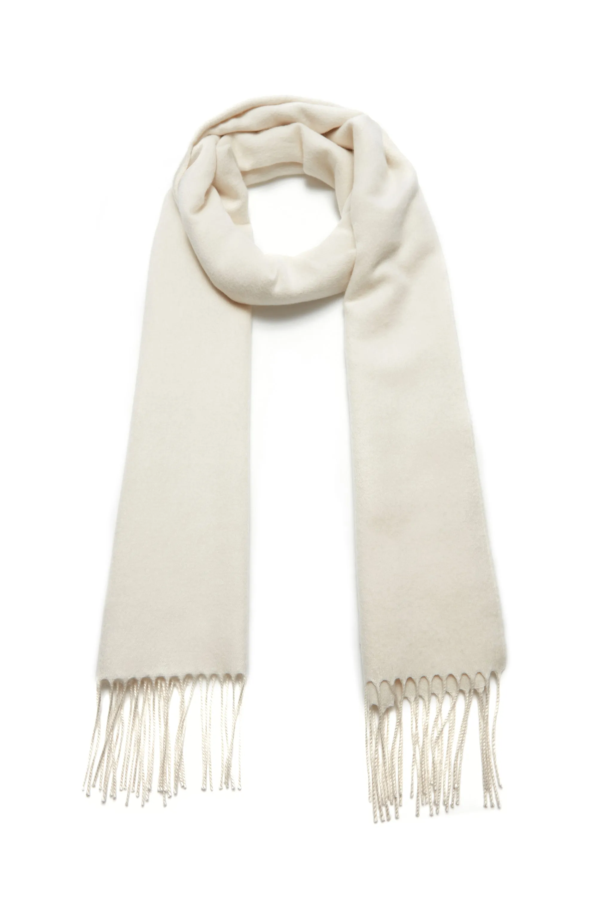 Ivory Silk Cashmere Blaine Scarf