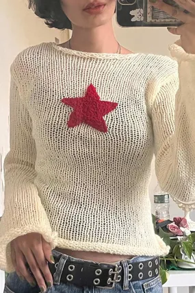 Jacquard Sweater with Pentagram Design