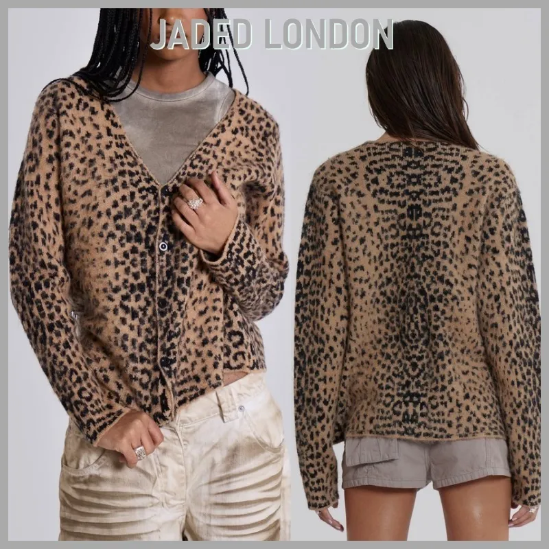 Jaded London Leopard Patterns Casual and Elegant Style Cardigans.