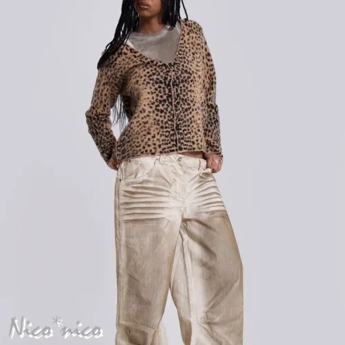 Jaded London Leopard Patterns Casual and Elegant Style Cardigans.