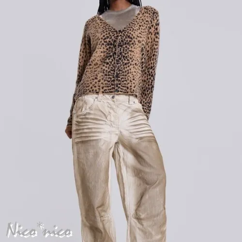 Jaded London Leopard Patterns Casual and Elegant Style Cardigans.