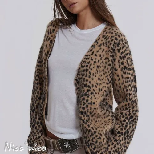 Jaded London Leopard Patterns Casual and Elegant Style Cardigans.