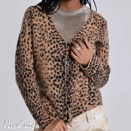 Jaded London Leopard Patterns Casual and Elegant Style Cardigans.