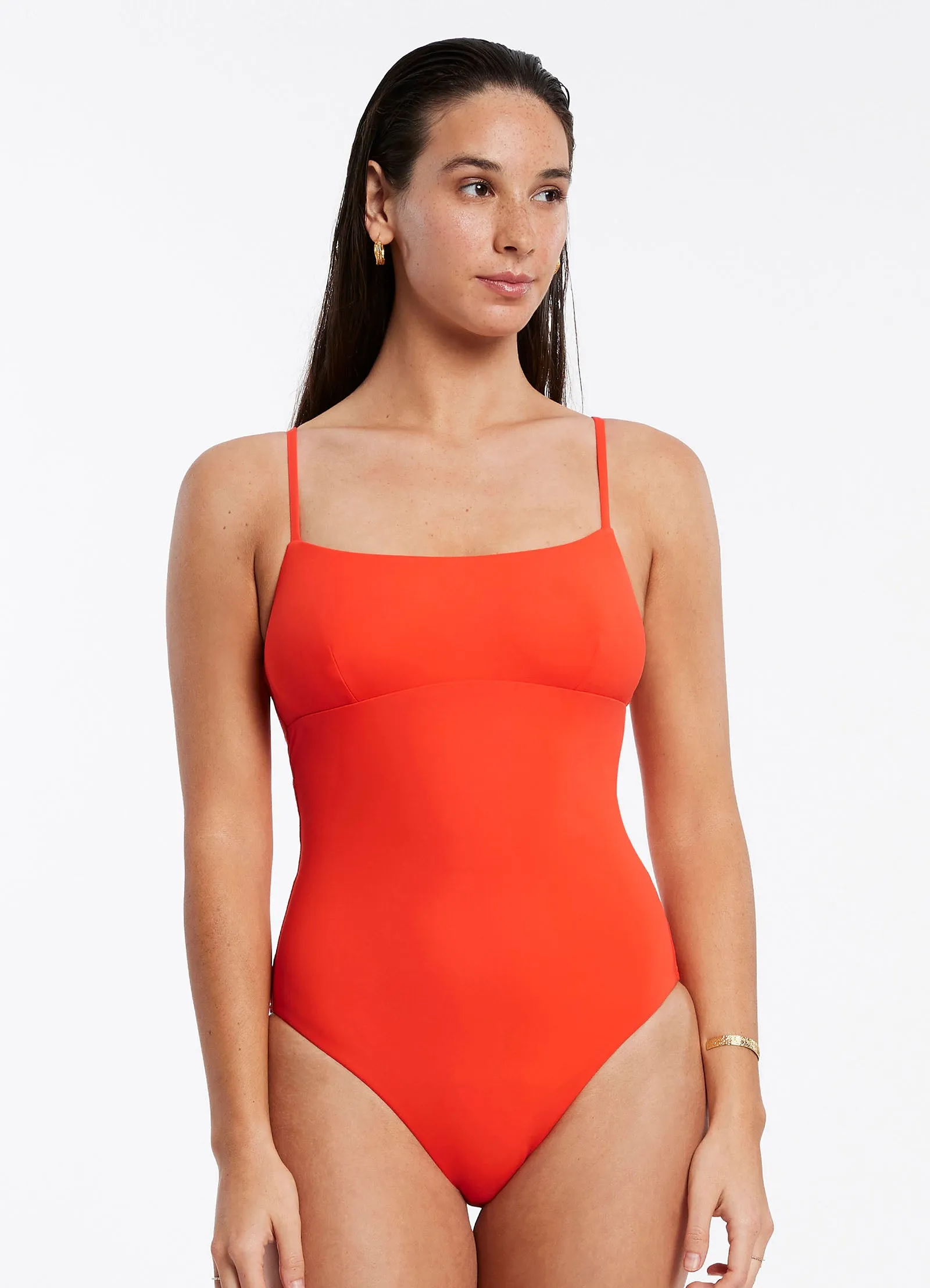 Jetset Tank One Piece Swimsuit - Fiamma