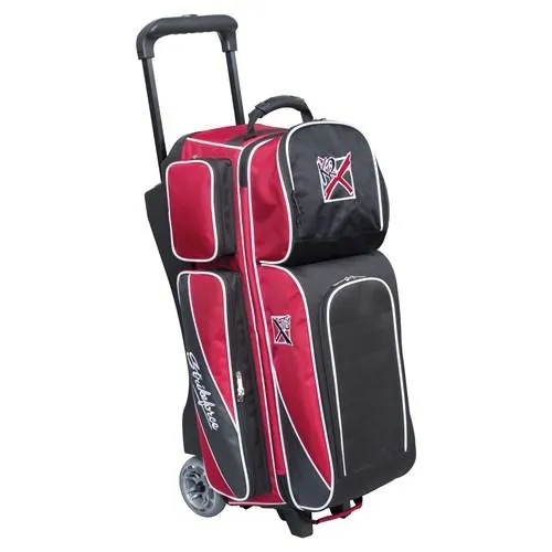 KR Strikeforce Fast Triple Roller Brick Red Black Bowling Bag - Search Engine Optimized: Triple Roller Bowling Bag Brick Red Bla