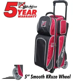 KR Strikeforce Fast Triple Roller Brick Red Black Bowling Bag - Search Engine Optimized: Triple Roller Bowling Bag Brick Red Bla