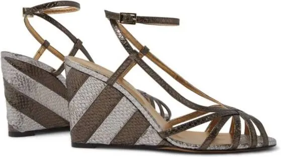 La DoubleJ Weekend Wedge Sandals Grey