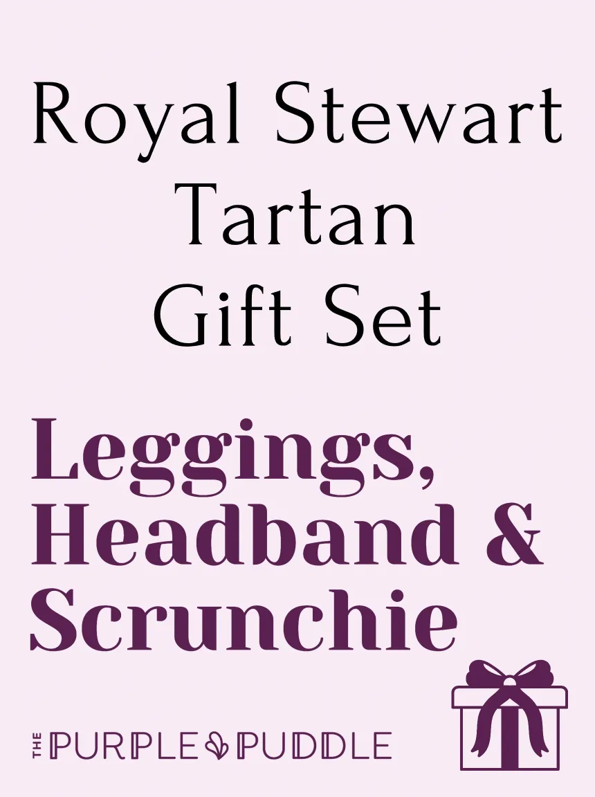 Royal Stewart Tartan Legging Headband Scrunchie Gift Set